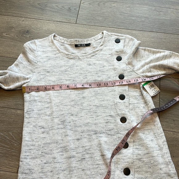 NIC+ZOE Mélange-Knit Snap Sweater - Picture 10 of 11